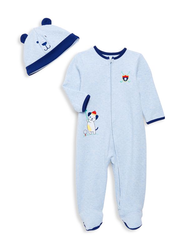 Little Me Baby Boy's Golf 2-Piece Coverall & Beanie Set